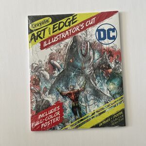 Crayola Art with Edge Illustrator's Cut DC Comics Coloring Book & Poster New